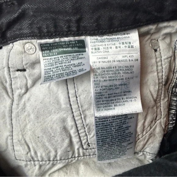 Black Levi’s 501 Shorts Women’s 4 Button Fly No Zipper 100% Cotton Waist 30 - Picture 7 of 10